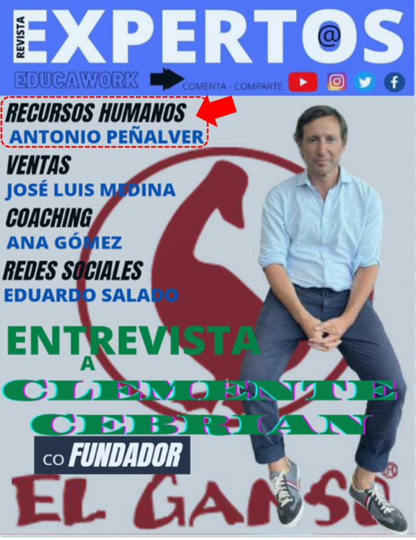 Revista Expertos, portada con mención a artículo de Antonio Peñalver en Recursos en Recursos Humanos